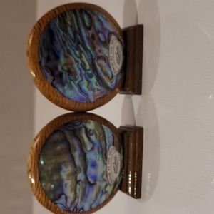 Vintage  Ataahua Genuine  New Zealand PAUA Shell 3" 2set